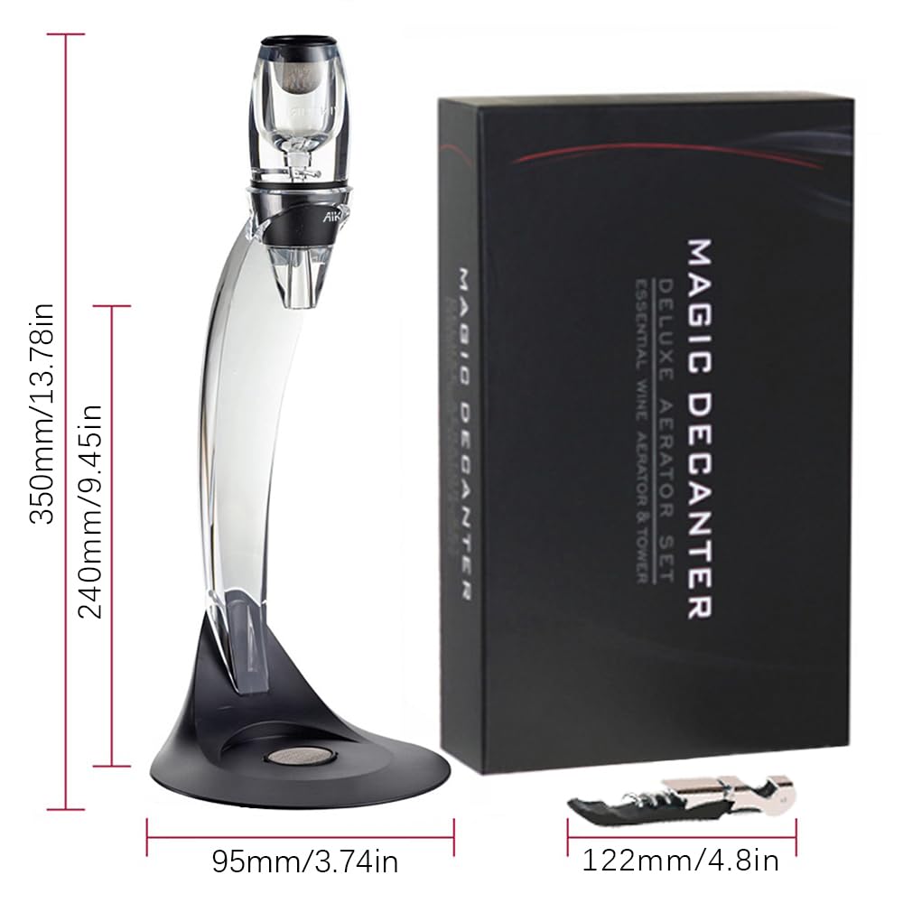 AIKARO Wine Air Aerator Pourer Red Wine Decanter with Filter